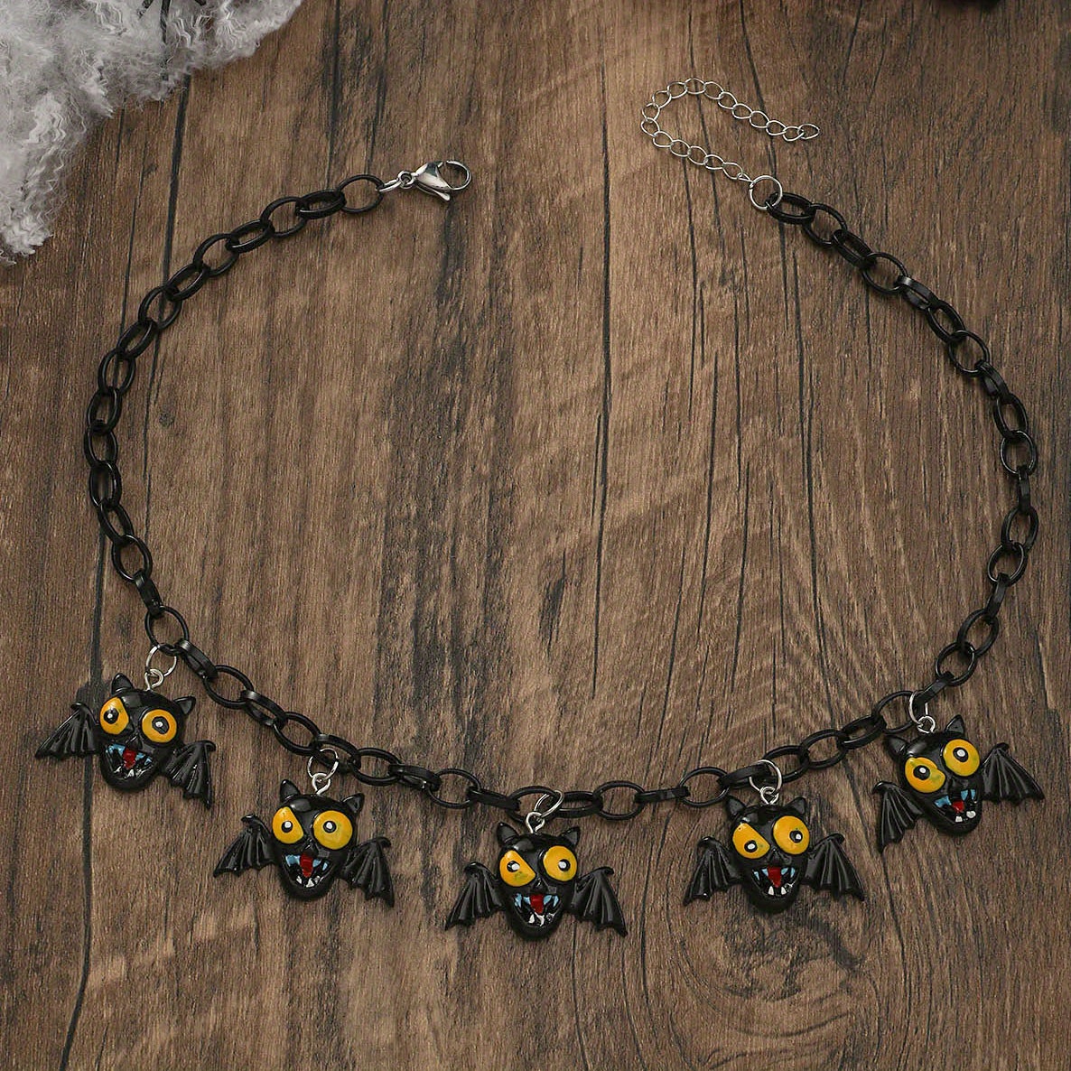 Funky Halloween Pumpkin Necklace - Acrylic & Metal Clavicle Chain for  Parties *