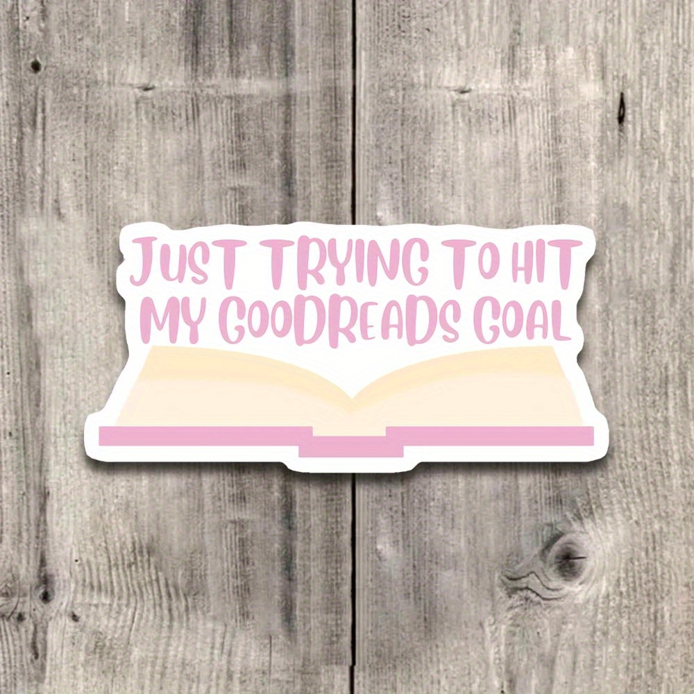 

Vinnyl Self-adhesive "hit My Goal" Decal - Glossy Finish, Reusable, Easy Mount, Book Lover Motivation Sticker For Laptop, Water Bottle, Phone - Durable, Waterproof, Uv & Scratch-resistant