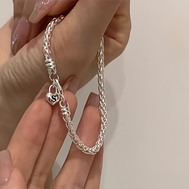 

Minimalist Style S925 Sterling Silver Pendant Chain Bracelet Minimalist Luxury Hand Chain Jewelry With Gift Box