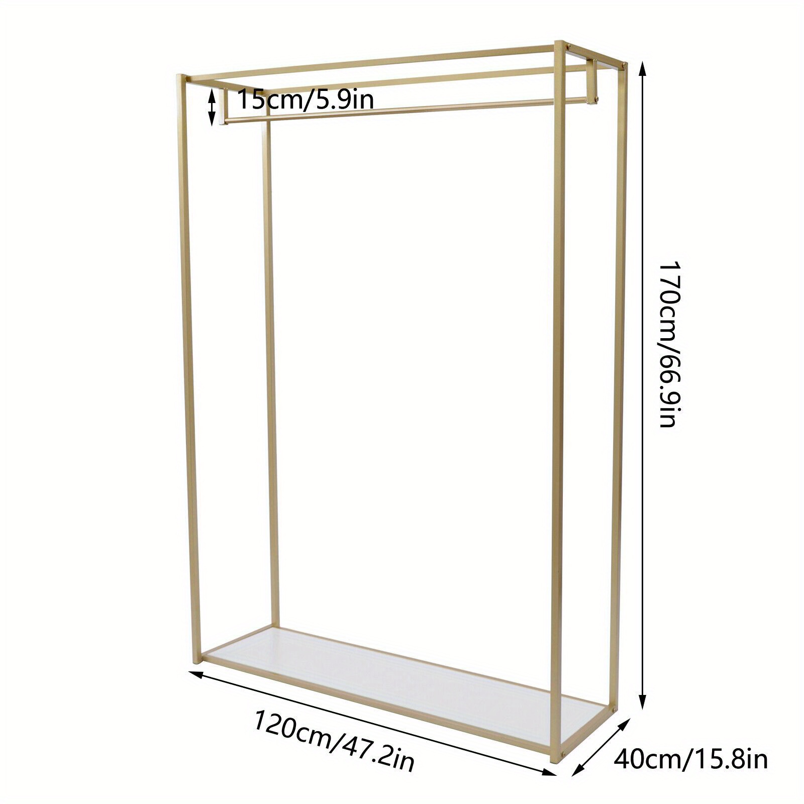 120 40 170cm heavy duty closet golden garment rack cloth - Temu