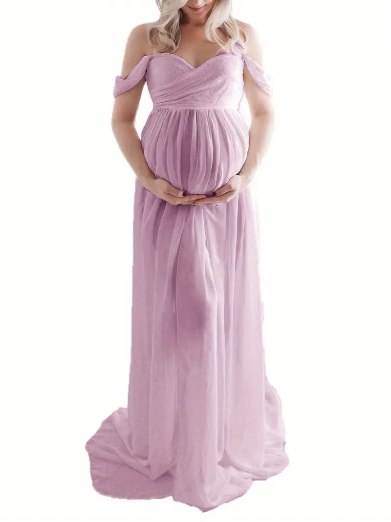 maternity dress photography solid color shoulder chiffon - Temu maternity dress photography solid color shoulder chiffon - Temu