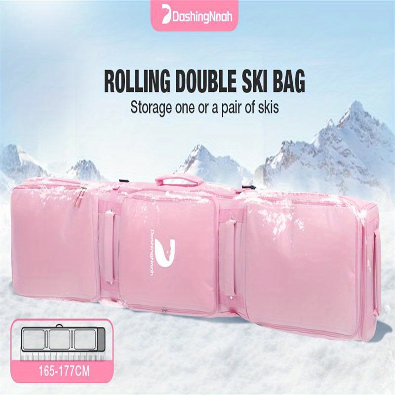 Winterial Rolling Ski Bag Snowboard Bag With Wheels, Fully Padded