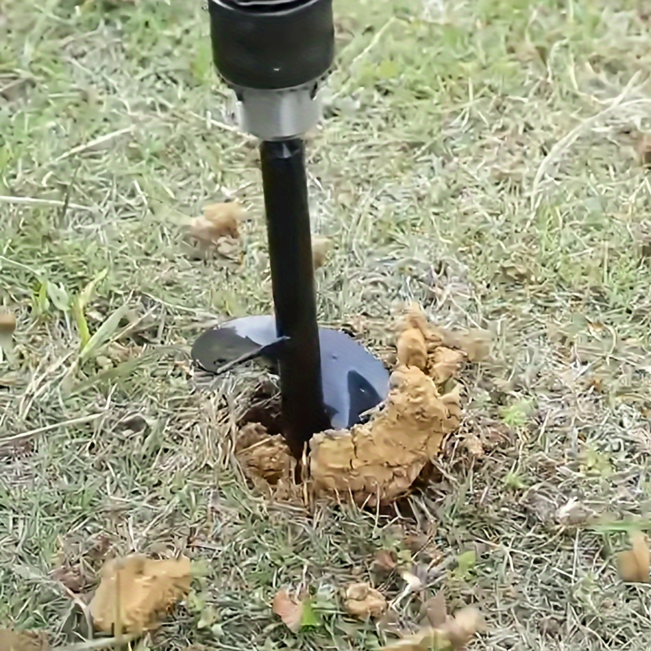 

à Tarière pour Jardin, Entraînement de 3/8" pour & Bois, Planter avec Arbre en Acier - Noir