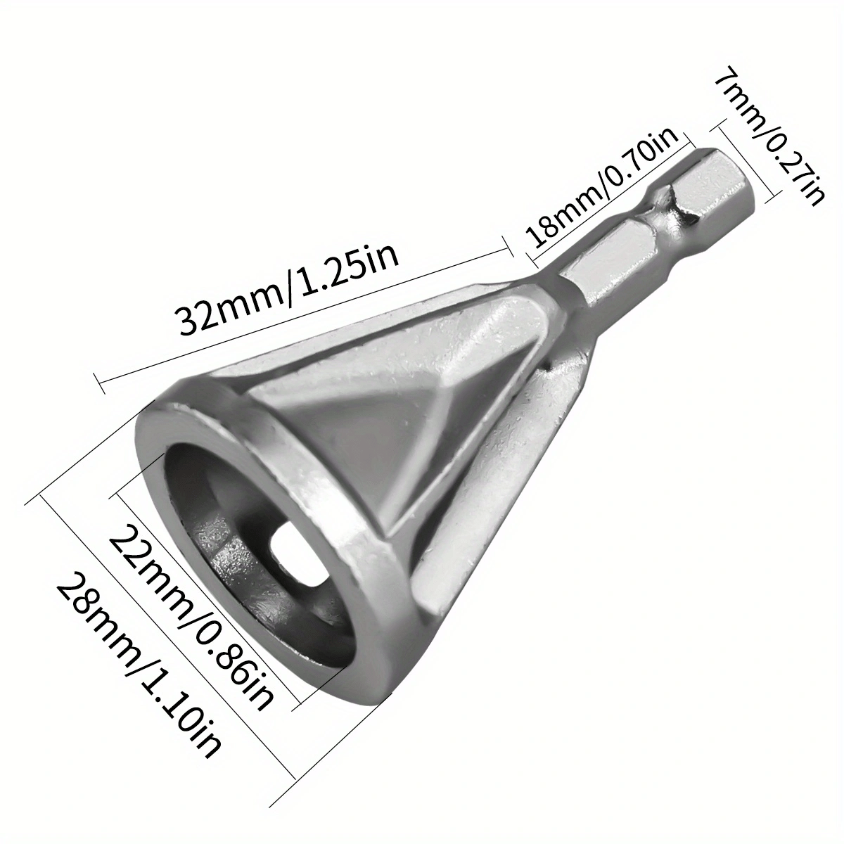 1pc Chamfering Tool, Drill Tool, Metal Deburring External Chamfering Tool, Grinding Angle Trimming, Suitable For Electric Drilling Tools