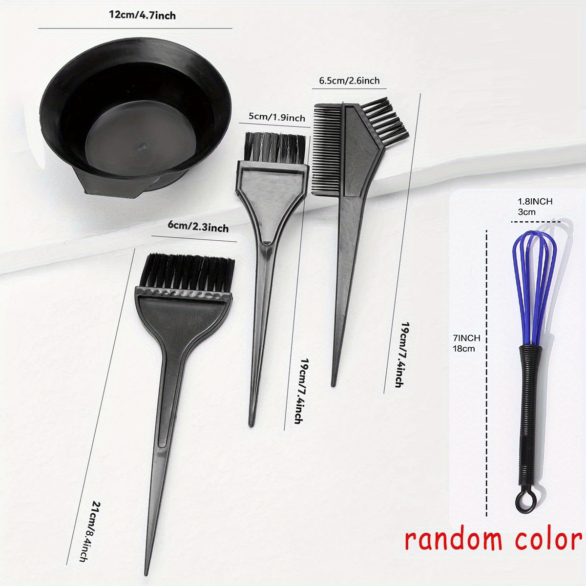 Haarfärbe-Set 2-teilig - Schale & Pinsel In Rot, Für Salon Oder Heimgebrauch