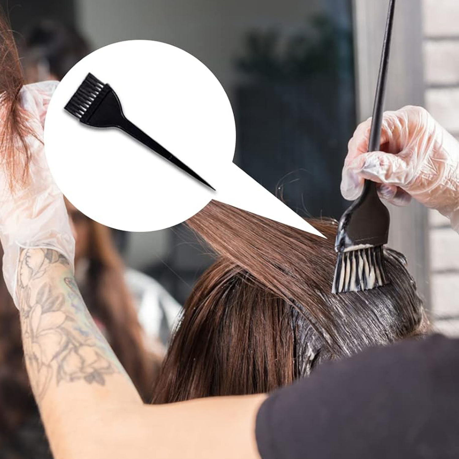Haarfärbe-Set 2-teilig - Schale & Pinsel In Rot, Für Salon Oder Heimgebrauch