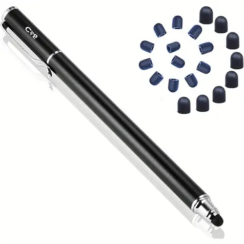 2 in 1 screen pen for iphone ipad ipod tablet galaxy and more with 20pcs rubber tips