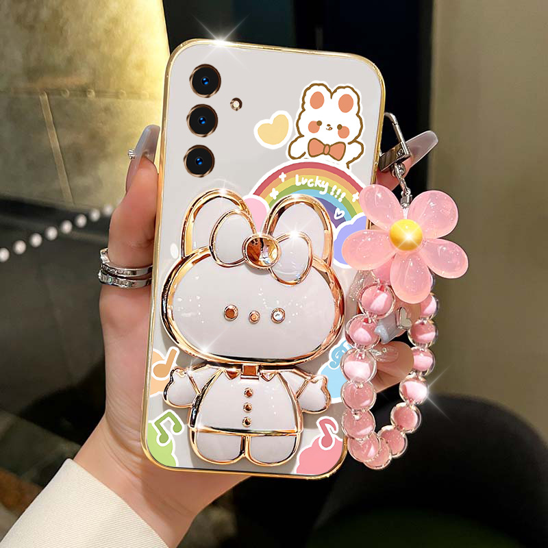 

A 15 Holder Flower Bracelet Plating Phone Case For Samsung A15 Soft Cover