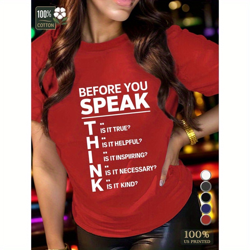 

Think Communication Pure Cotton Women's Tshirt Comfort Fit