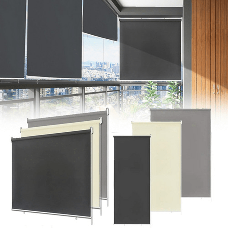 Roller Blinds, Vertical Awnings, Balcony Blackout Shades, Privacy Screens, Blackout Blinds, (grey)