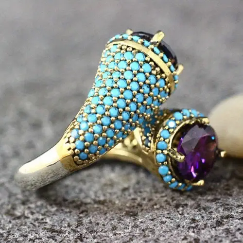 1pc vintage womens fashion ring wedding band engagement party casual accessories mothers day birthday christmas gift women ring size 5 11