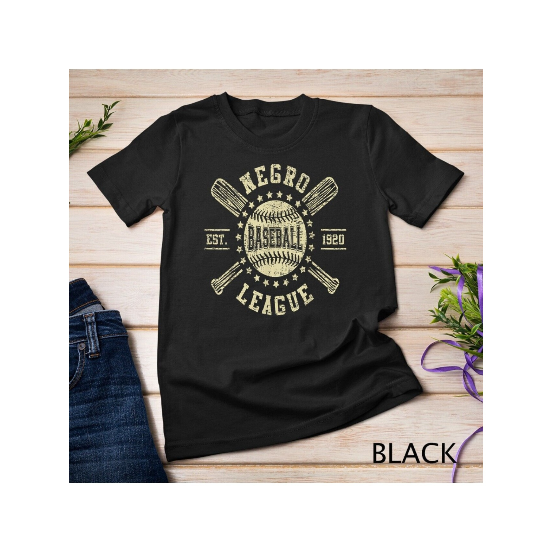 

Vintage Black League Baseball Black Historical Month T-shirt Unisex T-shirt