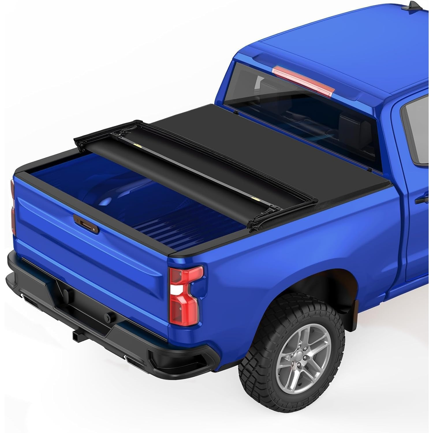 TEMU Soft Tri-fold Truck Bed Cover For Ford 2015-2023 (including Series) With 5.5 Ft Bed, Tonneau Covers For Trucks Protecting Your Cargo Truck Tonneau Covers Suitable For