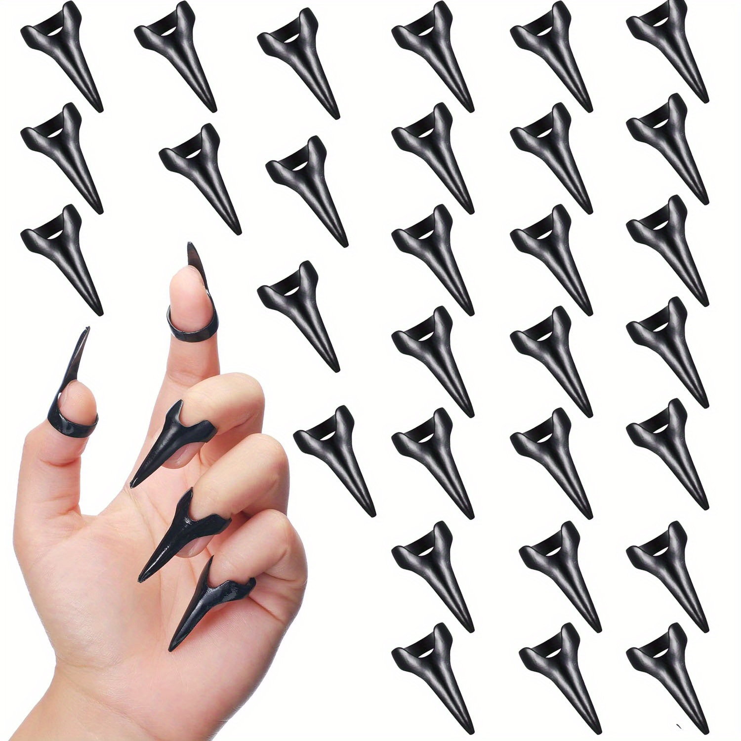 

Of Finger Nail Rings Full Finger Covers Retro Golden Metal Nail Punk Rock Nail Brother Gothic Style Talon Nail Claws, Used For Role-playing Nail Art Festival Parties