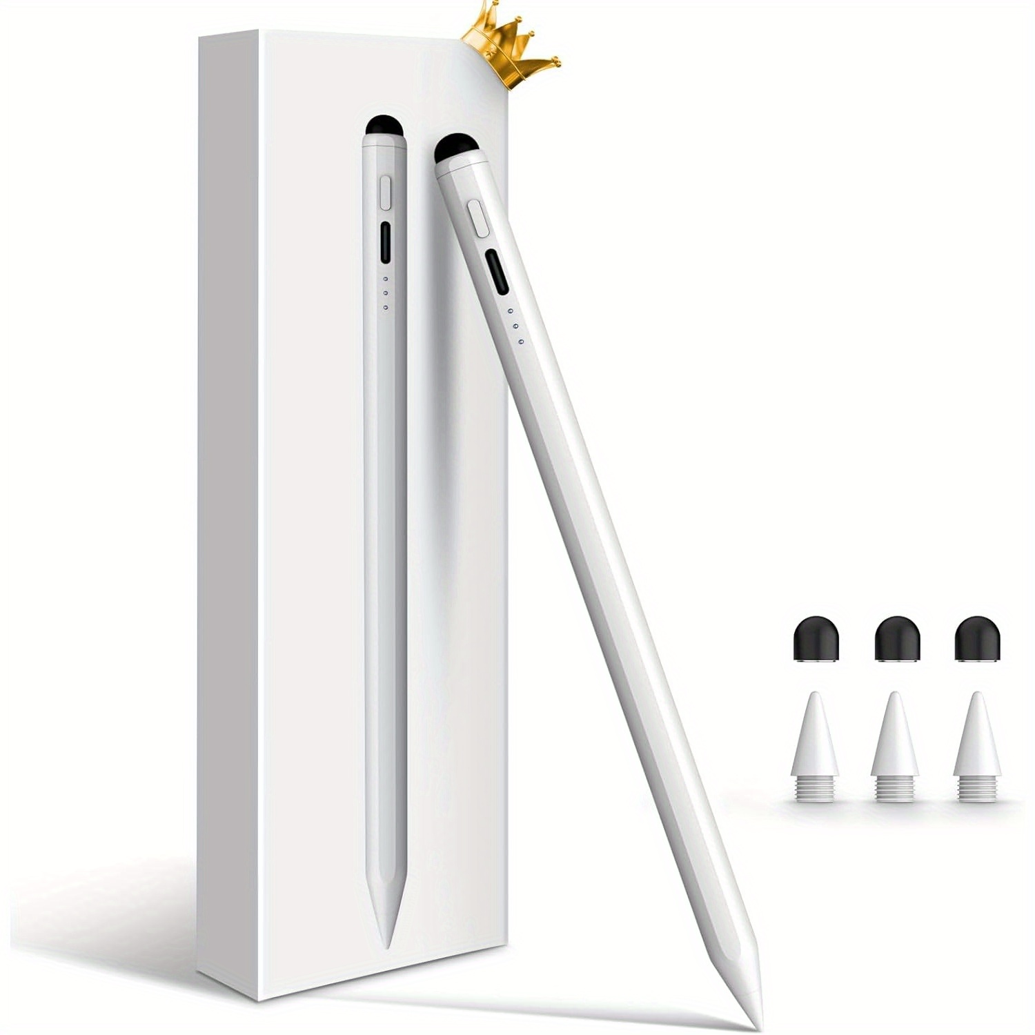 iPad Apple Pencil 9th&10th Generation, 13 mins Fast Charge Stylus Pen for iPad, Palm Rejection, Tilt Sensitivity, Compatible w/ iPad Pro 11/ 12.9/ 13in, iPad 6/ 7/ 8/ 9/ 10, iPad Air 3/ 4/ 5/ 6, iPad Mini 5/ 6