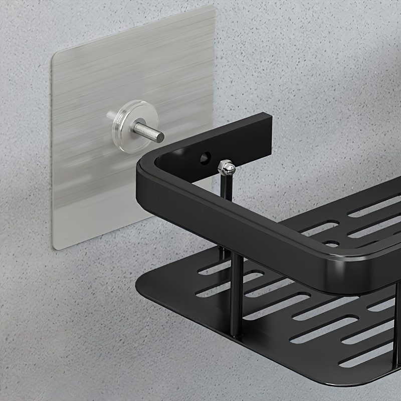 Estantería de pared grande para baño sin necesidad de taladrar, ahorradora de espacio, fácil instalación, almacenamiento para suministros de baño, cosméticos y champú, estante de plástico resistente con capacidad de carga alta, Organizadores de ducha