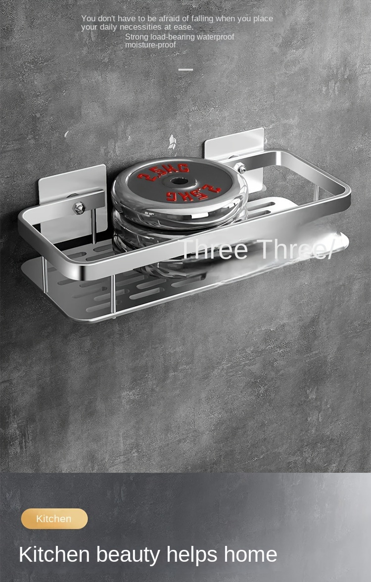 Estantería de pared grande para baño sin necesidad de taladrar, ahorradora de espacio, fácil instalación, almacenamiento para suministros de baño, cosméticos y champú, estante de plástico resistente con capacidad de carga alta, Organizadores de ducha