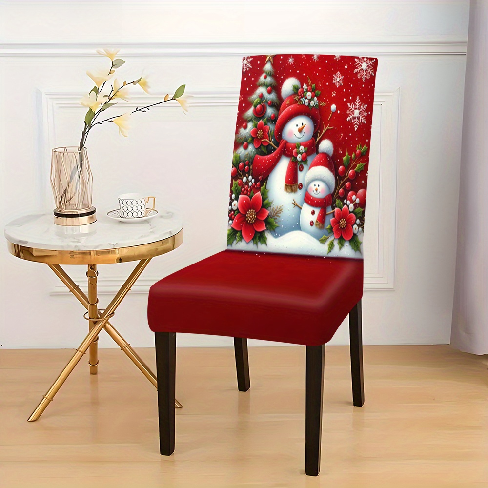 

Jit, 2/4/6pcs Christmas Themed High-end Chair Covers, Modern And Stylish Chair Covers, Chair Backrest Integrated Four-season Universal Chair Covers, Home Set