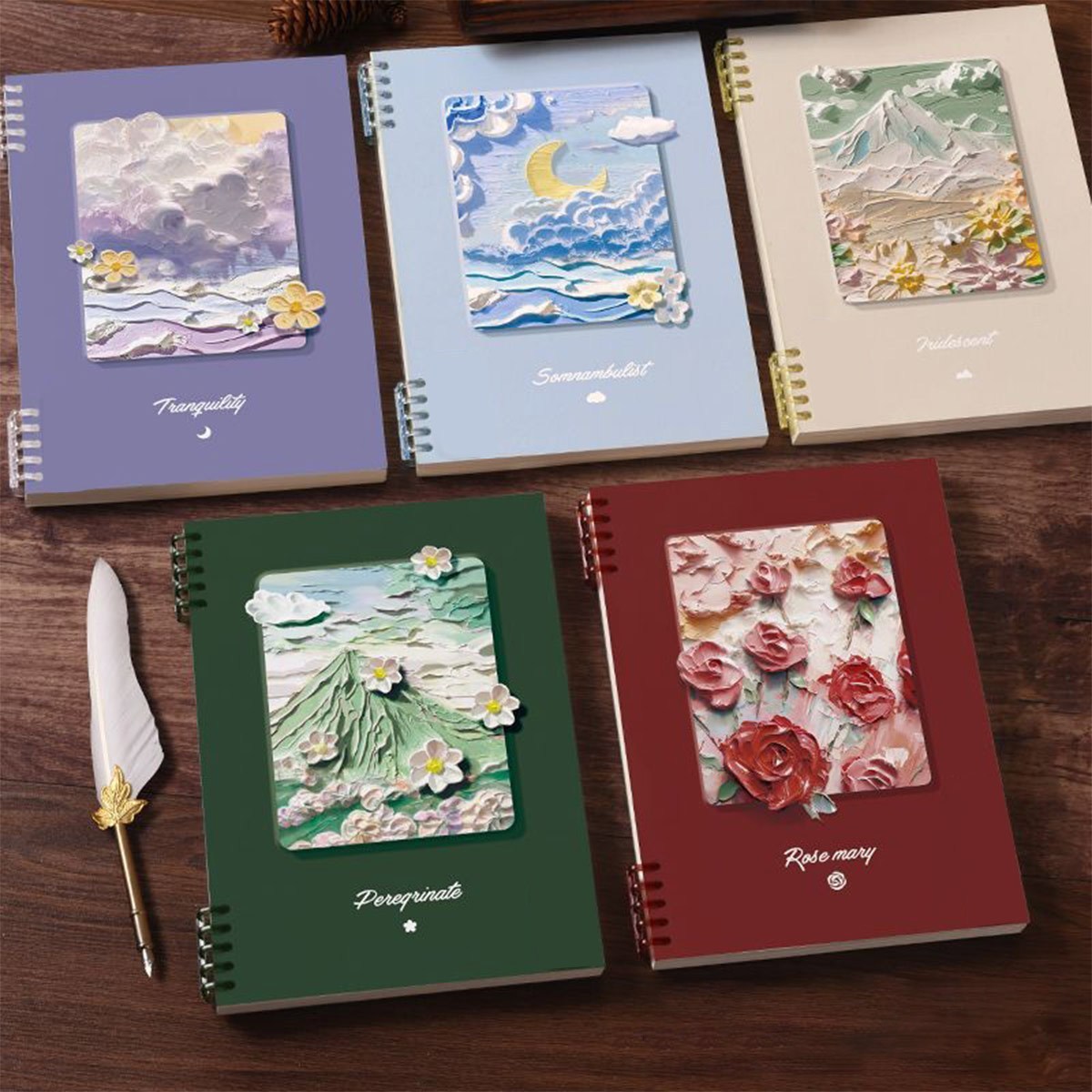 

Artistic Oil Painting Design B5 Notebook, Detachable Loose-leaf, High-end Appearance, Ideal For College Entrance Exams, Office Supplies, Diary, Sketchbook