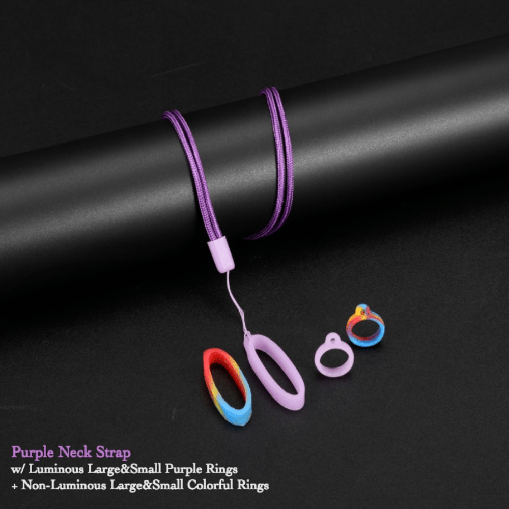 TEMU 1 Cinturino da con 4 anelli/Set [ i tuoi oggetti portatili/aggiunti con questo cordino ad anello in silicone] Anelli per appendere in dimensioni