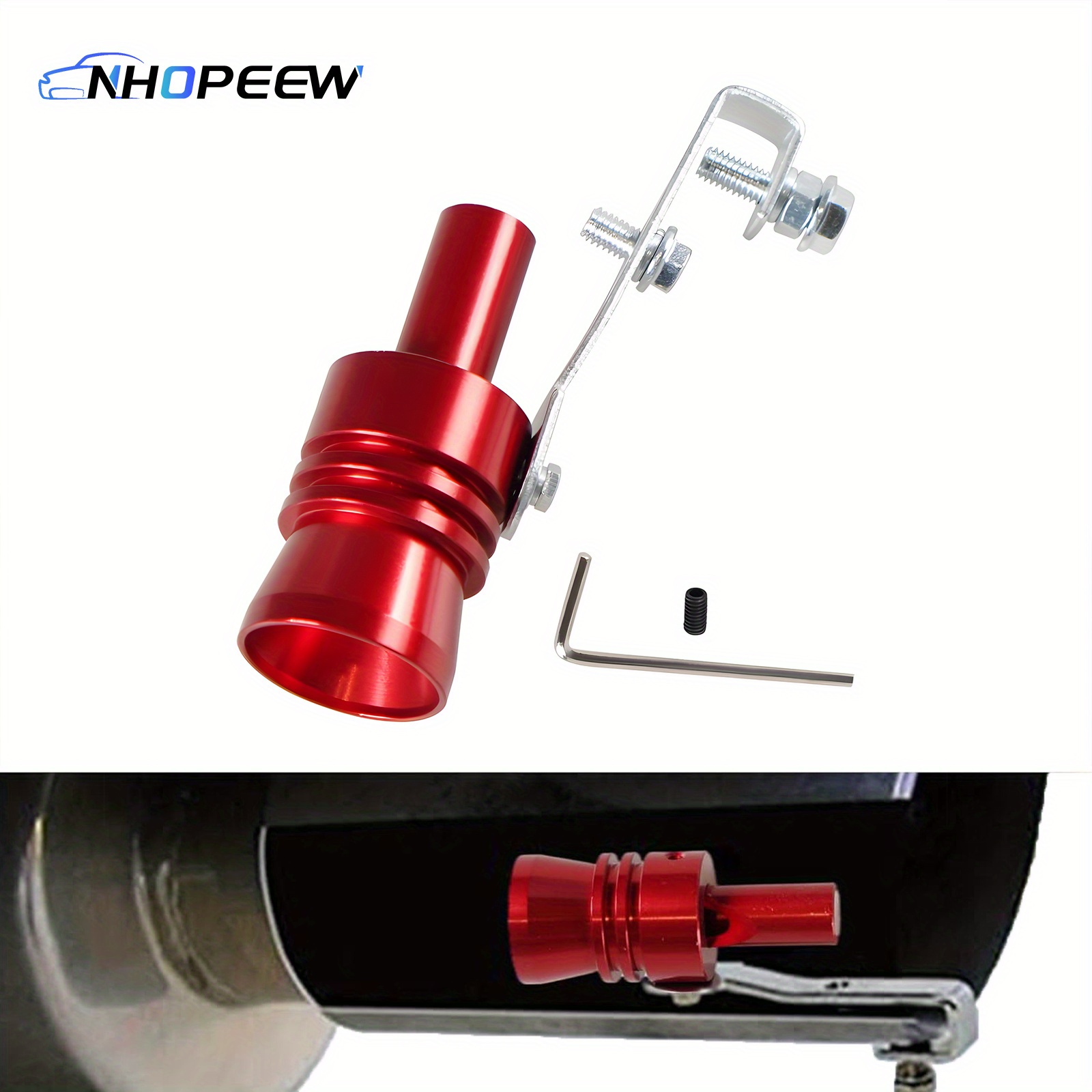 TEMU Nhopeew Universal Muffler Tailpipe Compatible , , , And (xl Red)