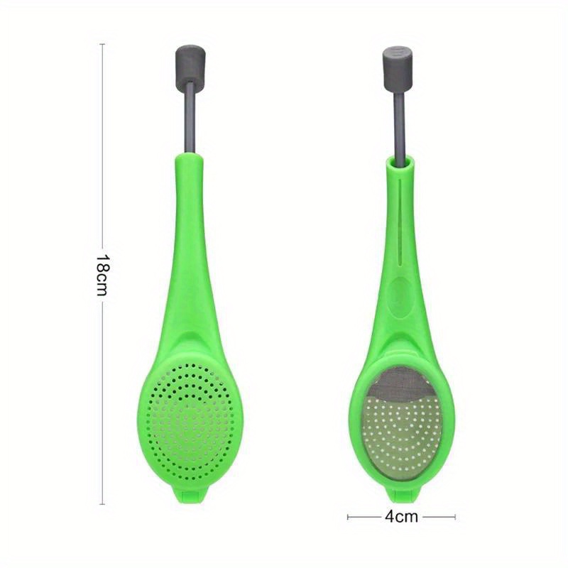 built in plunger tea infuser   flavor reusable tea bag plastic tea coffee strainer measure swirl   stir press details 5