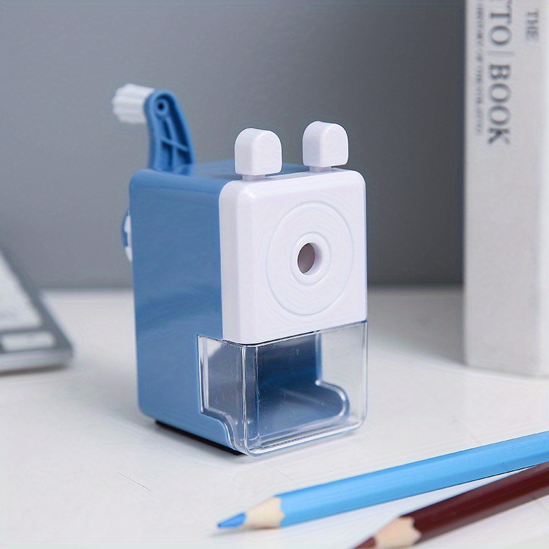 TEMU Manual Hand-crank Pencil Sharpener With Automatic Lead Refill System - Portable Manual Operation, No / Lead Refills, Compact & Office Sharpeners