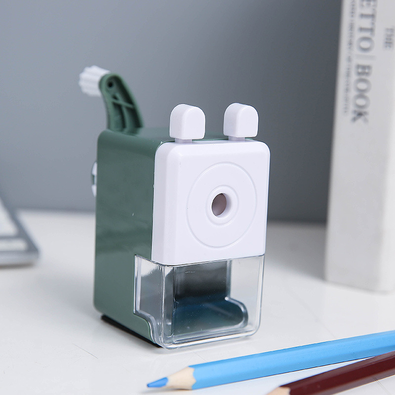 TEMU Manual Hand-crank Pencil Sharpener With Automatic Lead Refill System - Portable Manual Operation, No / Lead Refills, Compact & Office Sharpeners