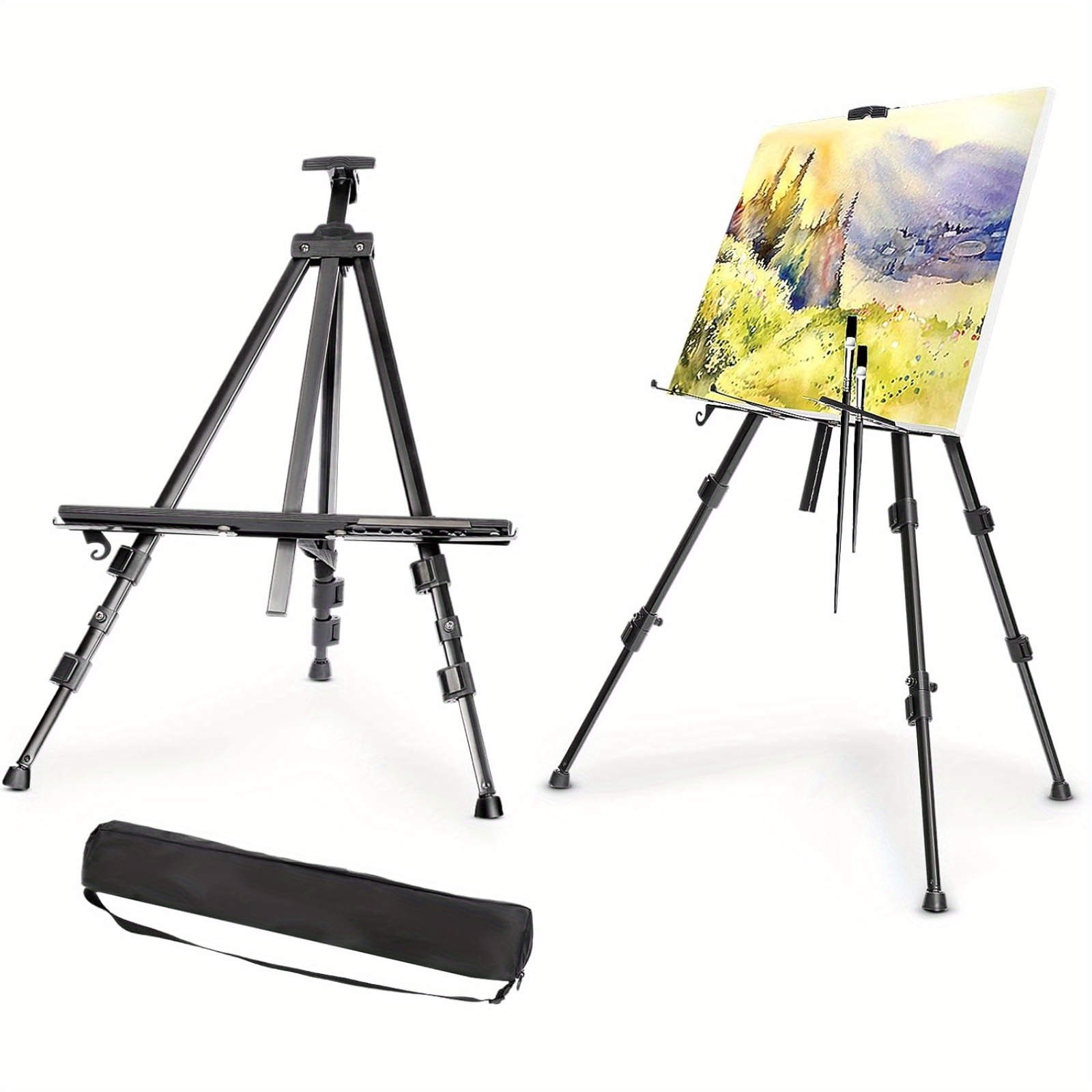 Aluminum Easel 52-160cm Field Easel Display Studio Easel Tripod Stand And Bag For Canvas Poster Wedding Sketching Painting