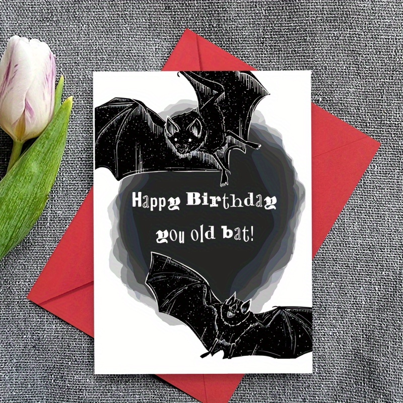 Lustige Gothic Geburtstagskarte "Happy Birthday To Boo" - Alternative Karte Für Damen Und Herren, Blanko Innen