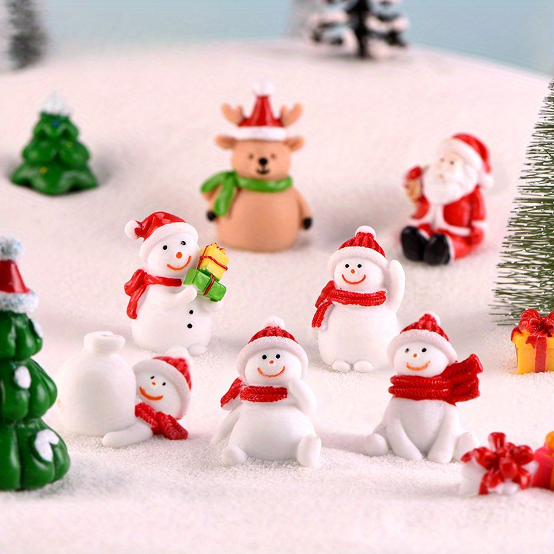 

Set Of Miniature Christmas Figurines - - , , , & - Decorations, Seasonal Collectibles For Displays & Christmas