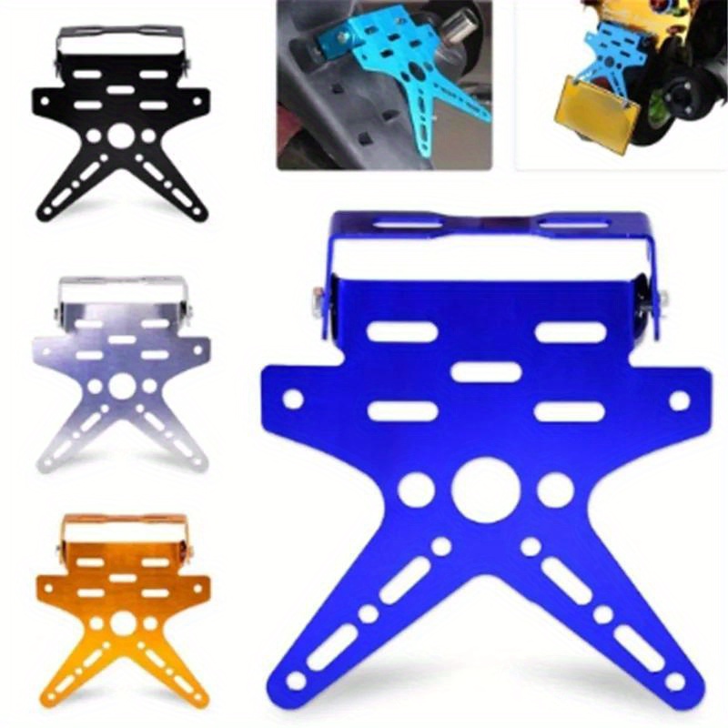 

Electroplate Aluminum Alloy Motorcycle Rear License Plate Frame Motorbike Bracket Rack Scooter Adjusted Number Plate Holder