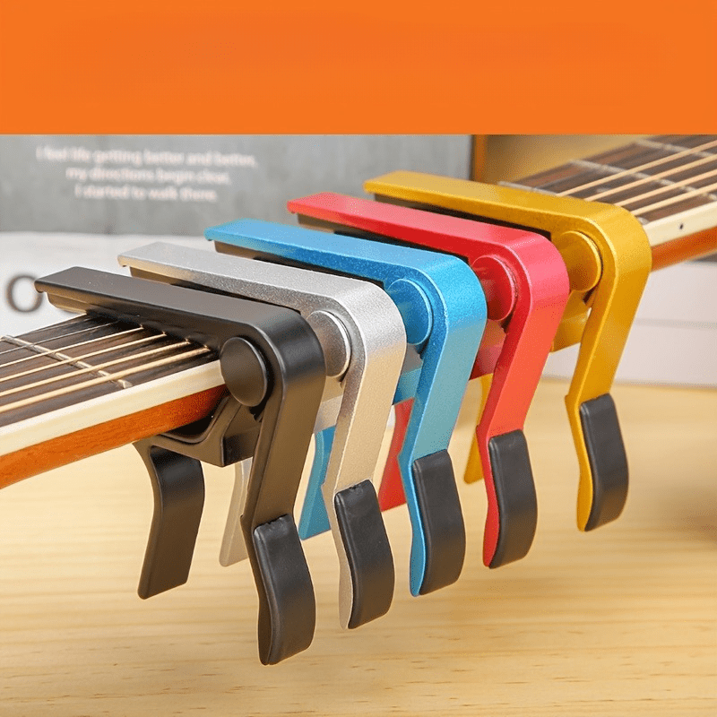 

4 Aluminum Guitar Capo: Quick, Precise Tone Adjustment For Acoustic, Electric & Ukulele - Sleek, & Portable!