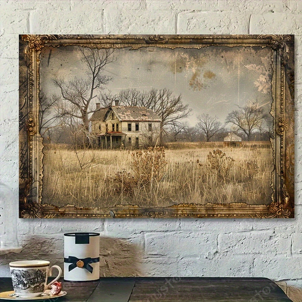 

Amazing 2d Wooden Frame Canvas Farm Wall Art Painting, Waterproof Print Artwork, Home Decor For Living Room, Bedroom, Office, Kitchen, Dining Room And Bar - Unique Pattern Wall Art Decor.