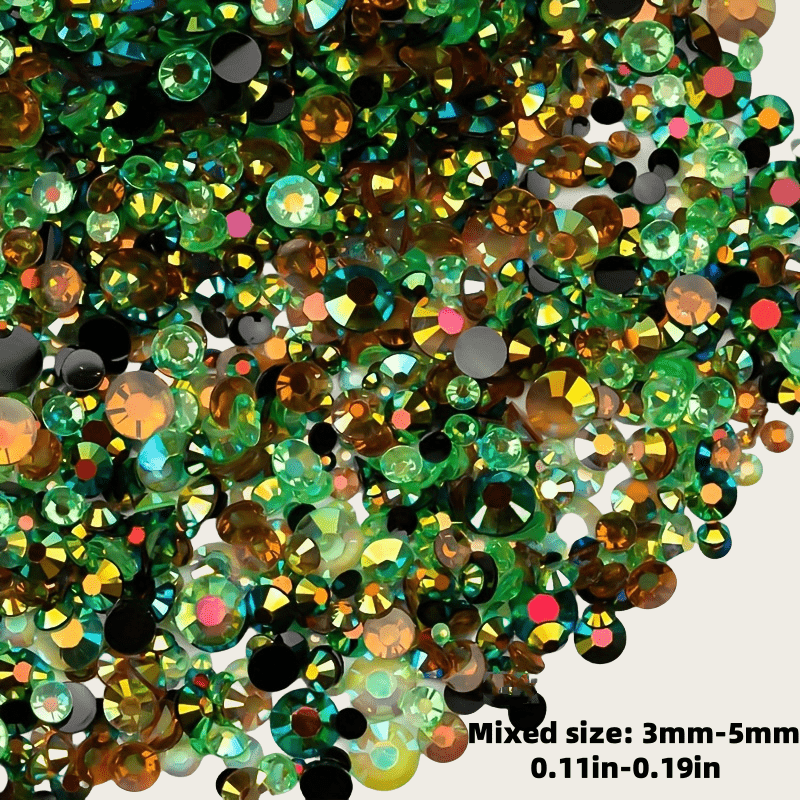 Colorful Flatback Rhinestones Set, 3000pcs