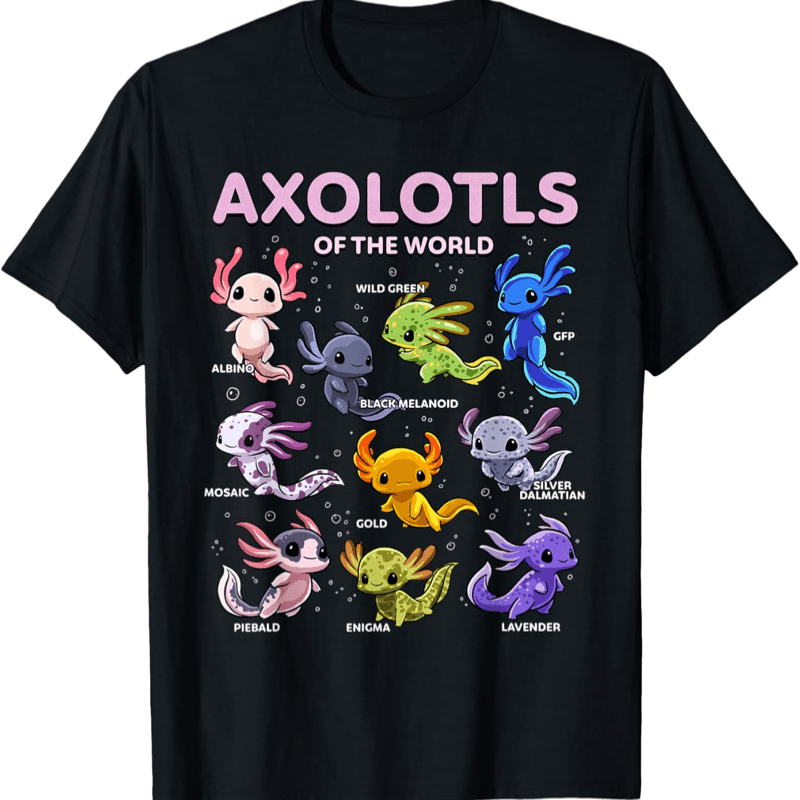 

Kawaii Axolotls Of The World Axolotl Animals T-shirt