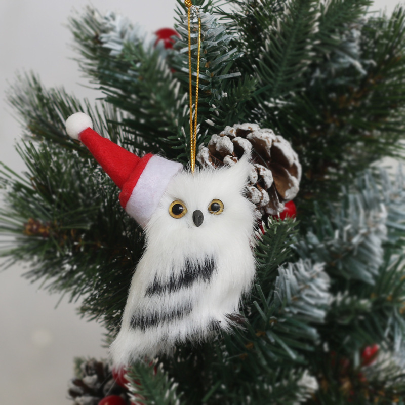 

1 Owl Ornament With Santa Hat - Lightweight & , Ideal For Indoor/outdoor Christmas And Halloween Decorations, No Battery Required, Holiday Decorations