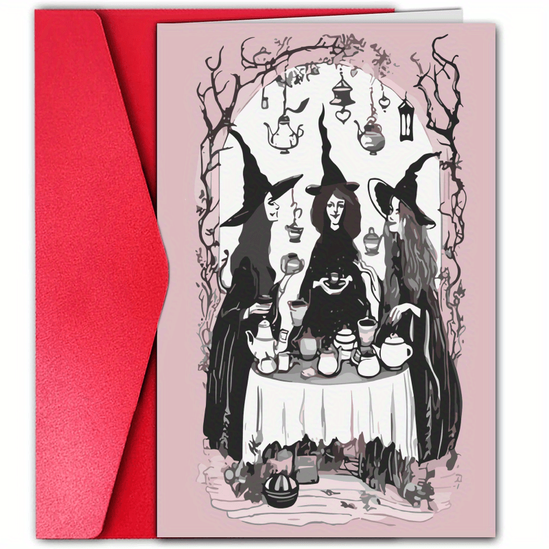TEMU Festive Halloween Card: Tea Party - Spooky