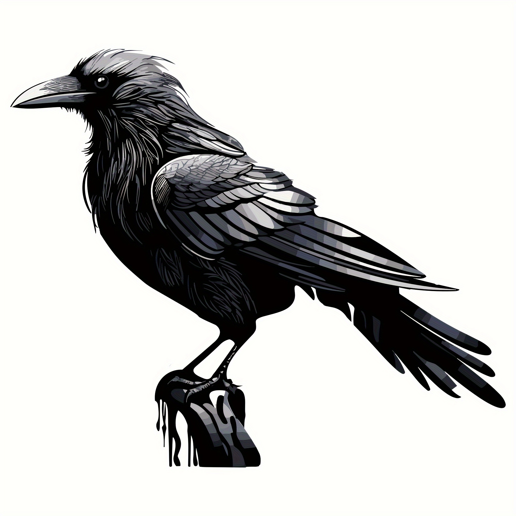 

Crow Vinyl Decal Stickers For Cars, Laptops & Water Bottles - Easy To Apply, Shiny , Weatherproof Vinyl Material, Vinyl Stickers