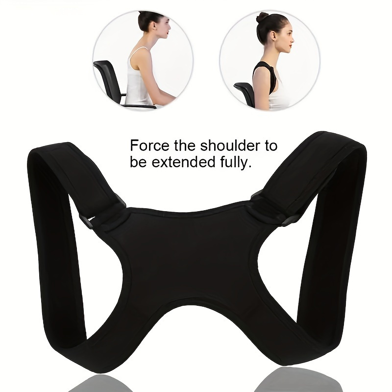 adjustable posture corrector for men and women breathable   shoulder brace for upper back spine neck support seamless orthopedic clavicle stabilizer hand washable with simple closure encourages   alignment relieves slouching details 2