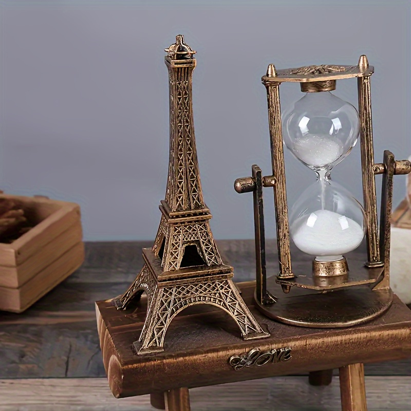 

Vintage-style Sand Timer - 1pc Rotating Metal Timer For Kitchen & Office Decor, Perfect Christmas Or Gift