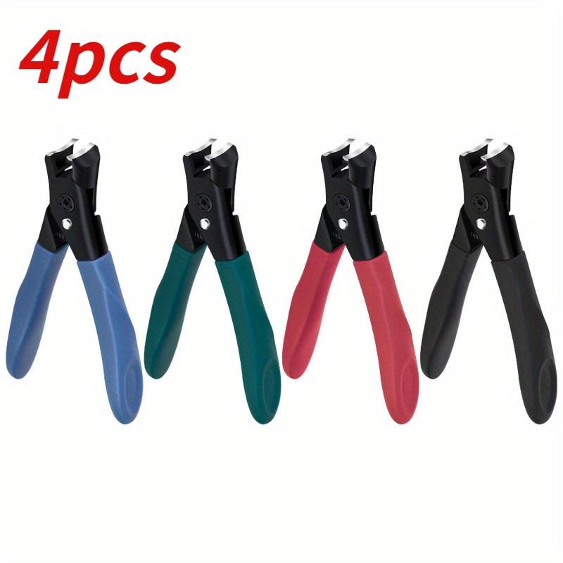 TEMU 4pcs Professional Stainless Steel Nail Clippers With Cover - Sharp Trimmer For Thick And Wide Nails - Men And Seniors
