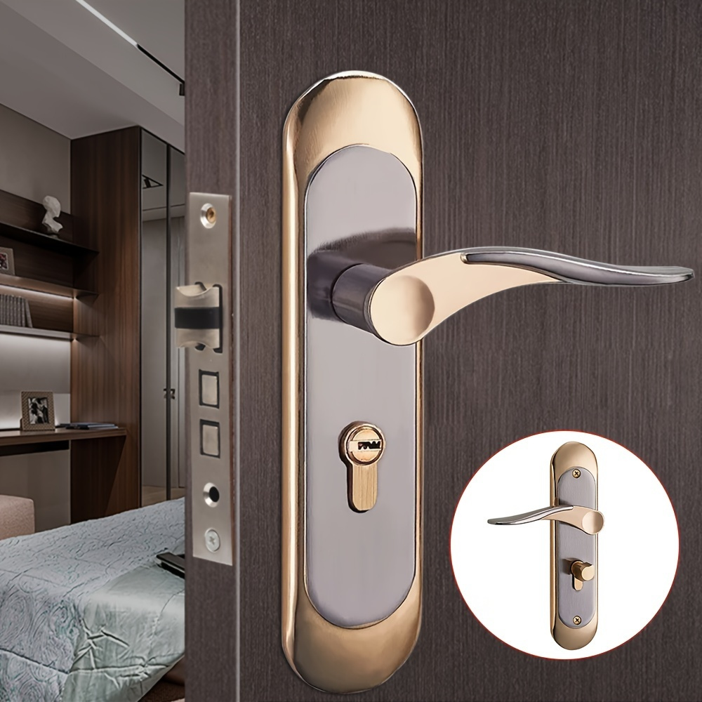 

1pc 3-key Double Set - , Titanium Alloy, -theft, , For //bathroom , & , Suitable For Wooden 35mm-50mm