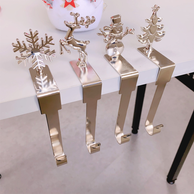 Image of 4pcs Wreath Mantel Hook, No Drilling Required, Holiday Decor Stand For Fireplace/bedside/window/dining Table; Valentine&;s/new Year/easter/thanksgiving Hanger Christmas, Halloween