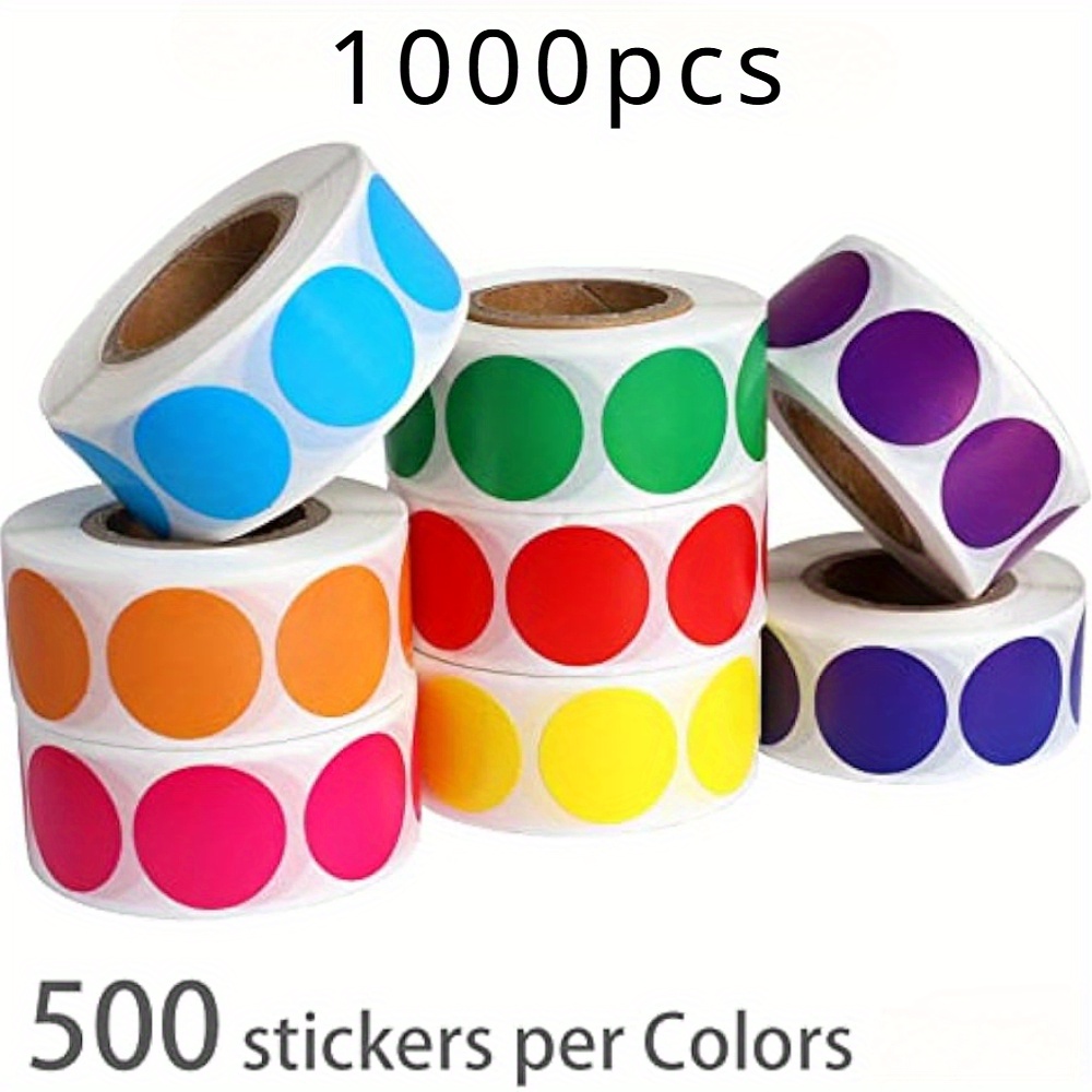 

1000pcs, 3/4 Colored Dot , Labels, 8 Styles Of , Suitable For Offices, Classrooms, , Halloween, Christmas