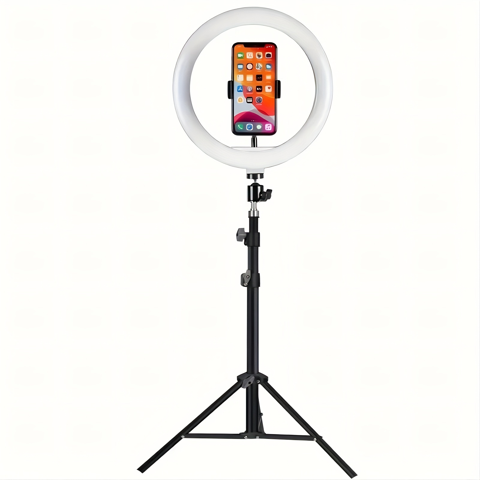 1pc usb powered 10 selfie ring with adjustable tripod stand and phone holder pp material 36v led circle for photography video recording and live streaming details 4