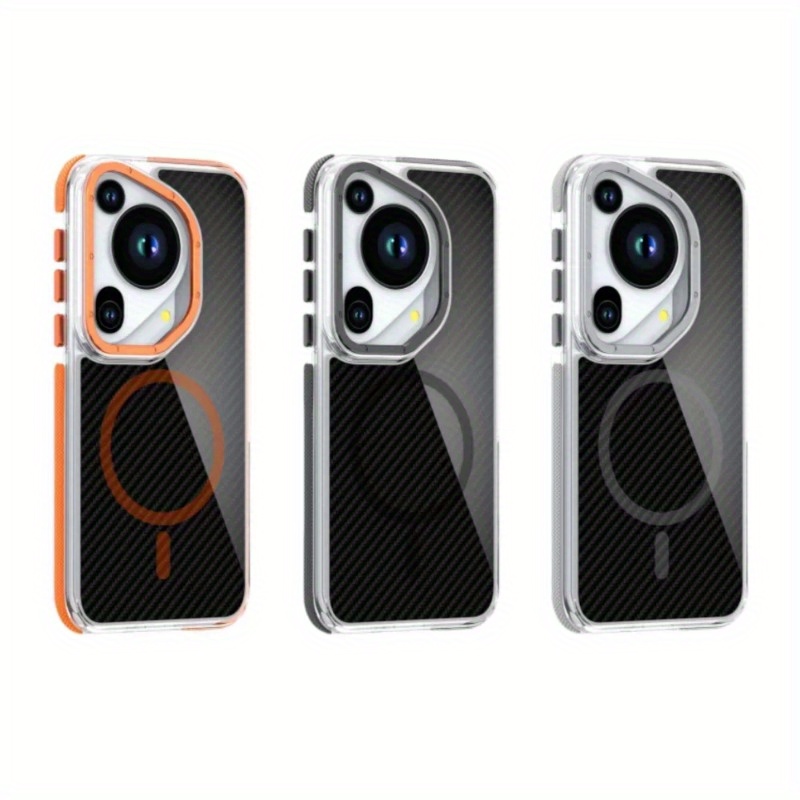 Carbon Fiber Magnetic Protective Case Suitable for Huawei MATE60 Pro PPura70 Pro Puls + Ultra Super Safety Airbag Collision Cover_voghion.com