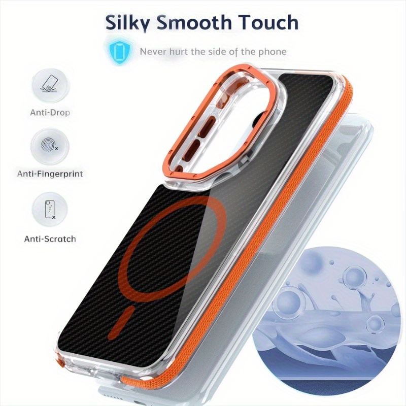 Carbon Fiber Magnetic Protective Case Suitable for Huawei MATE60 Pro PPura70 Pro Puls + Ultra Super Safety Airbag Collision Cover_voghion.com
