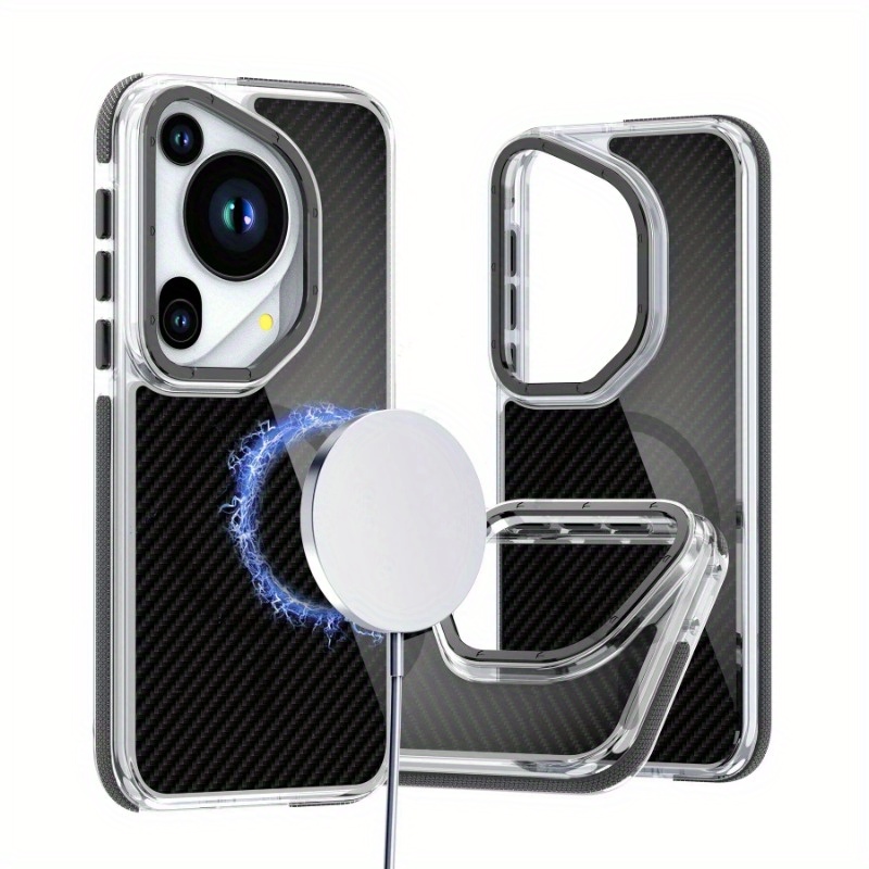 Carbon Fiber Magnetic Protective Case Suitable for Huawei MATE60 Pro PPura70 Pro Puls + Ultra Super Safety Airbag Collision Cover_voghion.com