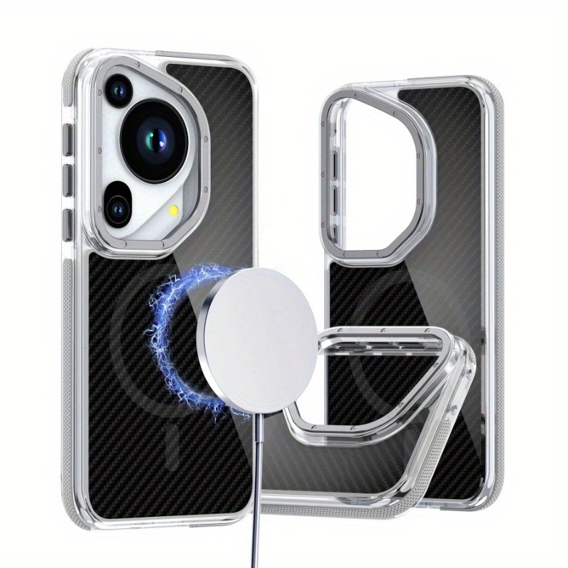 Carbon Fiber Magnetic Protective Case Suitable for Huawei MATE60 Pro PPura70 Pro Puls + Ultra Super Safety Airbag Collision Cover_voghion.com